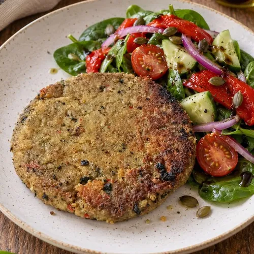 Hamburguesa vegana de lentejas