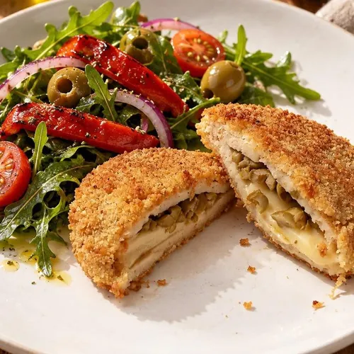 Milanesa de Seitán c/ aceitunas