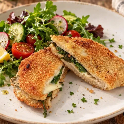 Milanesa de Seitán c/ albahaca