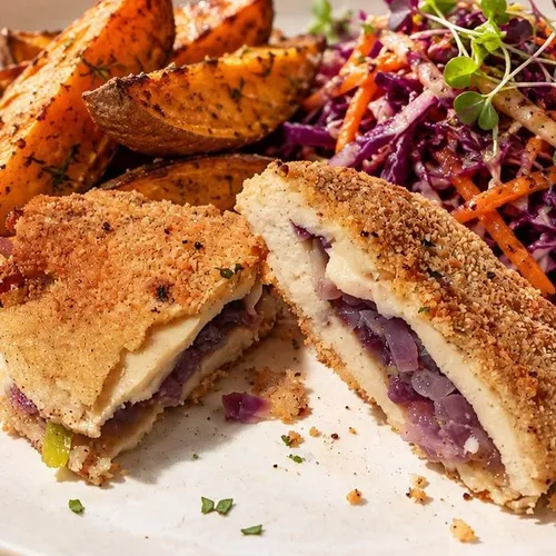Milanesa de Seitán c/ cebolla