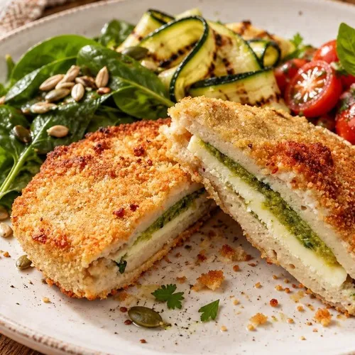 Milanesa de Seitán c/ verduras