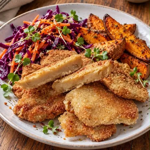 Milanesas de Seitán recién hechas